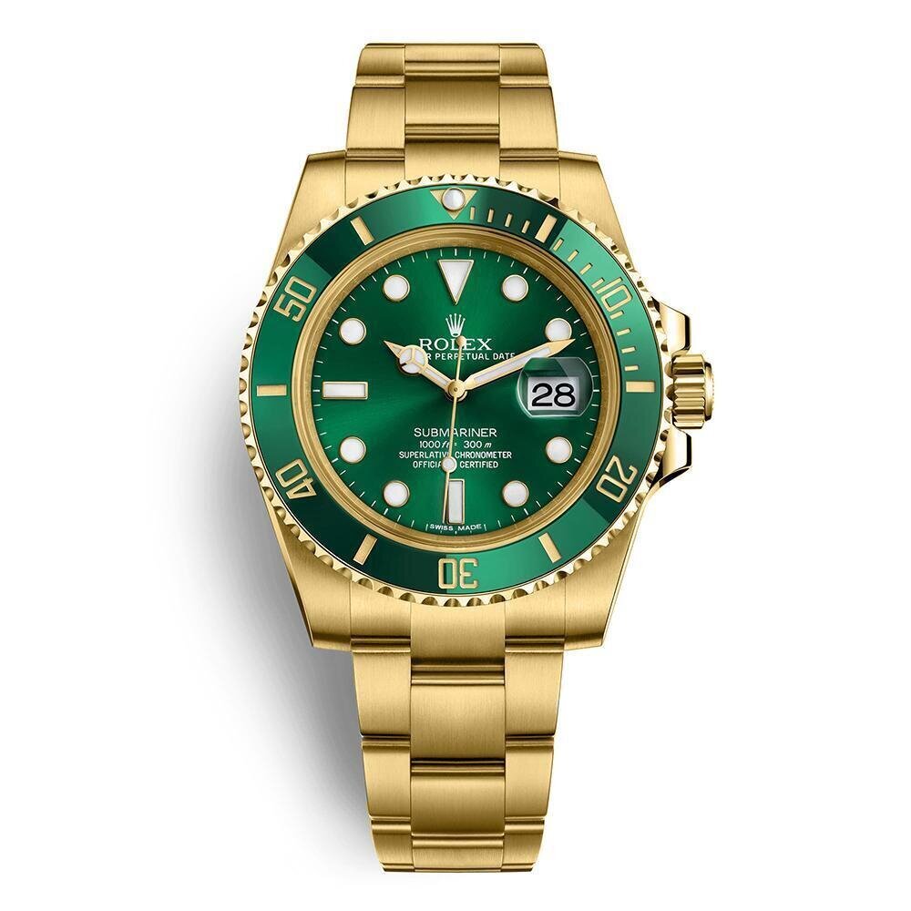 Role_x Submarine Gold/Green Watch