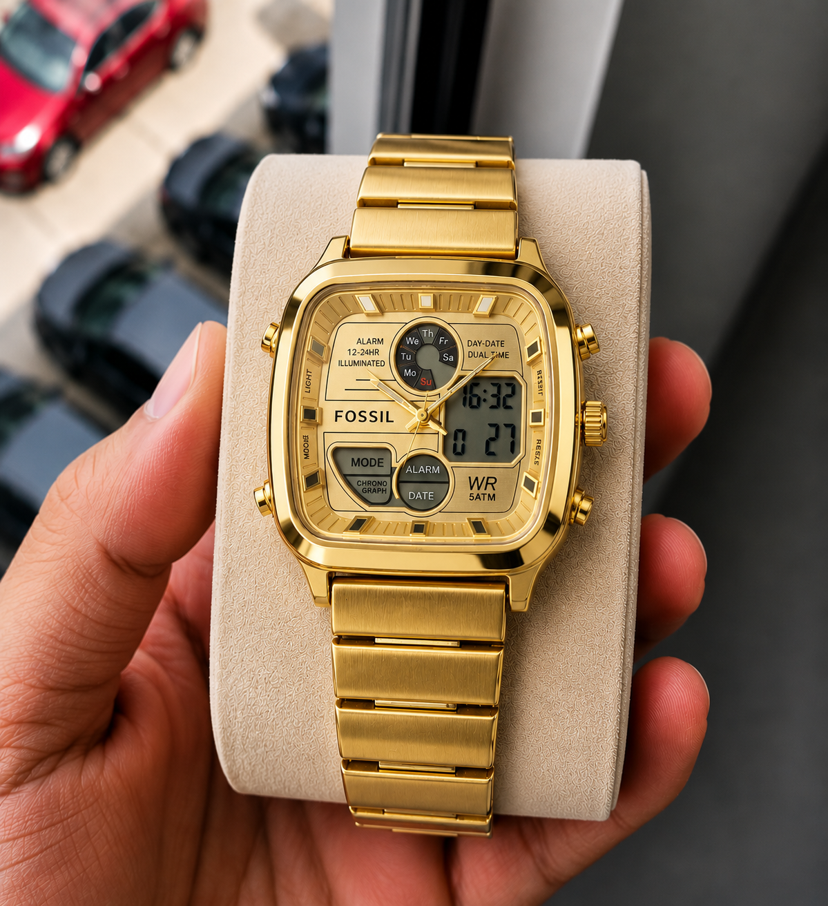 Fossi_l Retro Gold Watch
