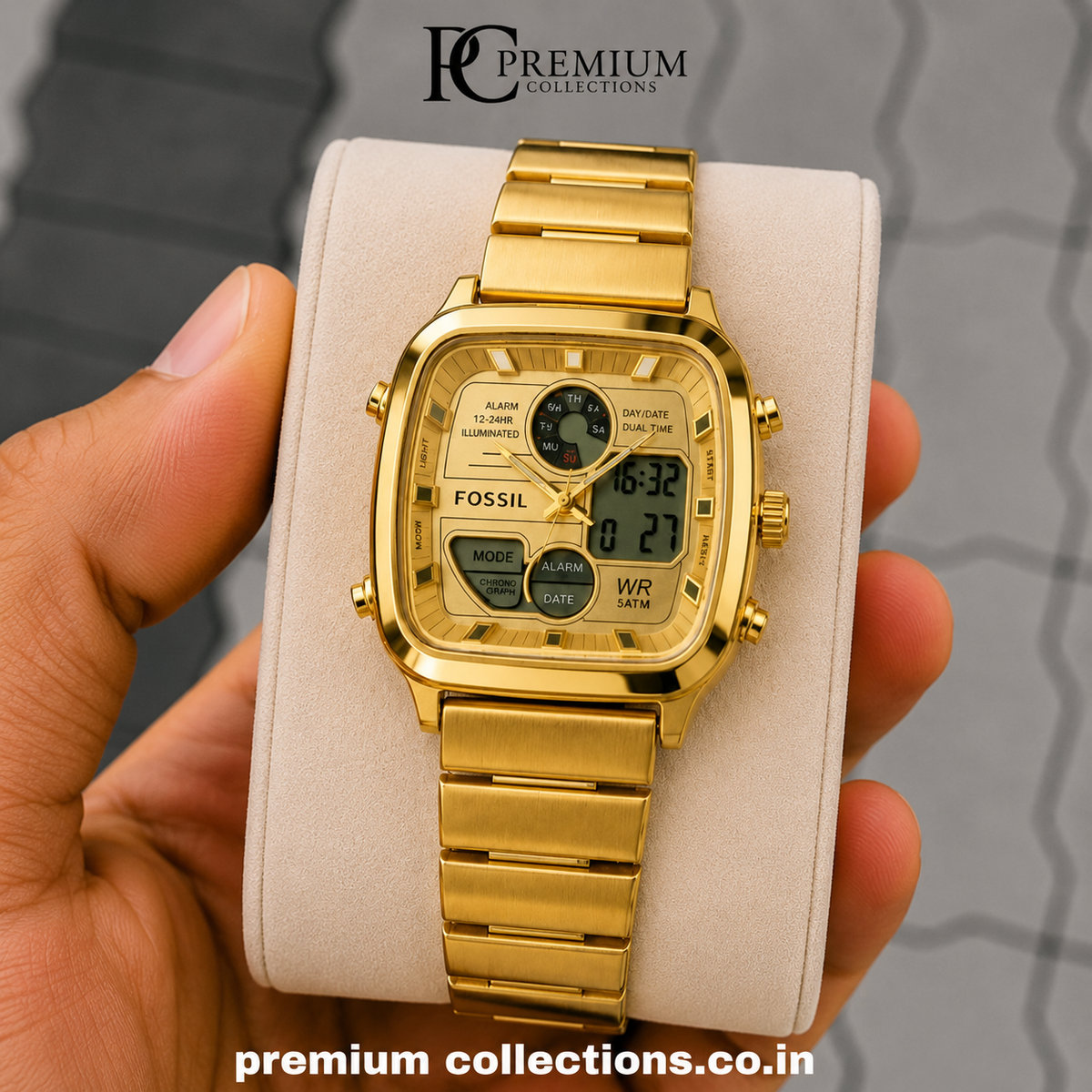 Fossi_l Retro Gold Watch