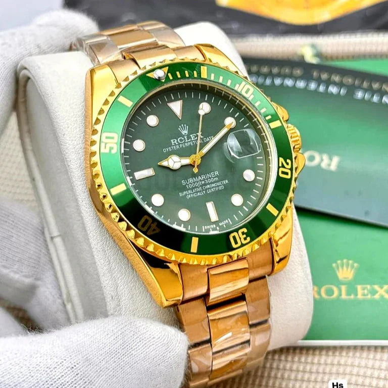 Role_x Submarine Gold/Green Watch
