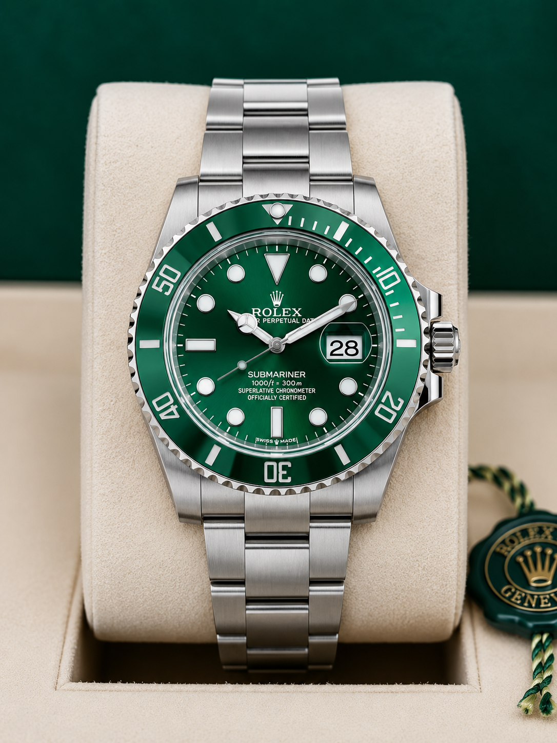 Submarine Silver/Green Watch