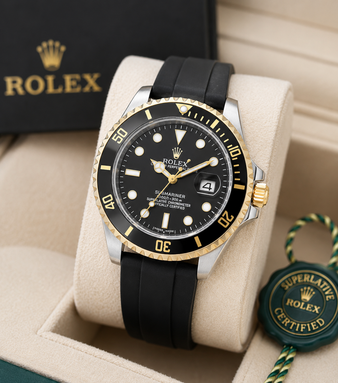 Role_x Submarine Black 2Tone Belt Watch