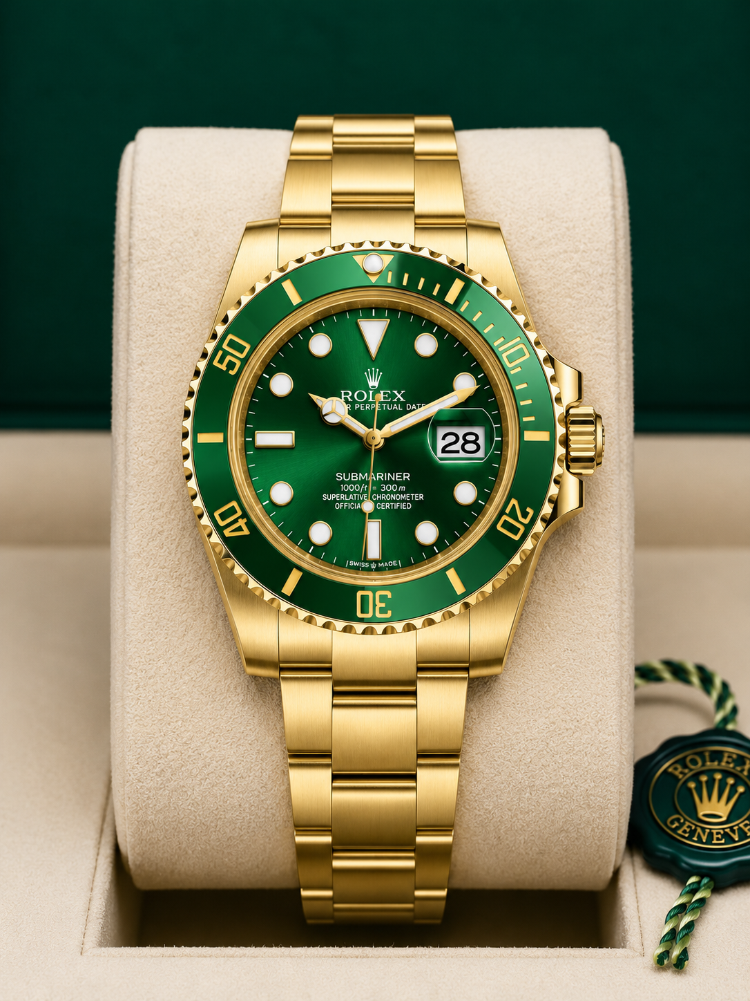 Role_x Submarine Gold/Green Watch