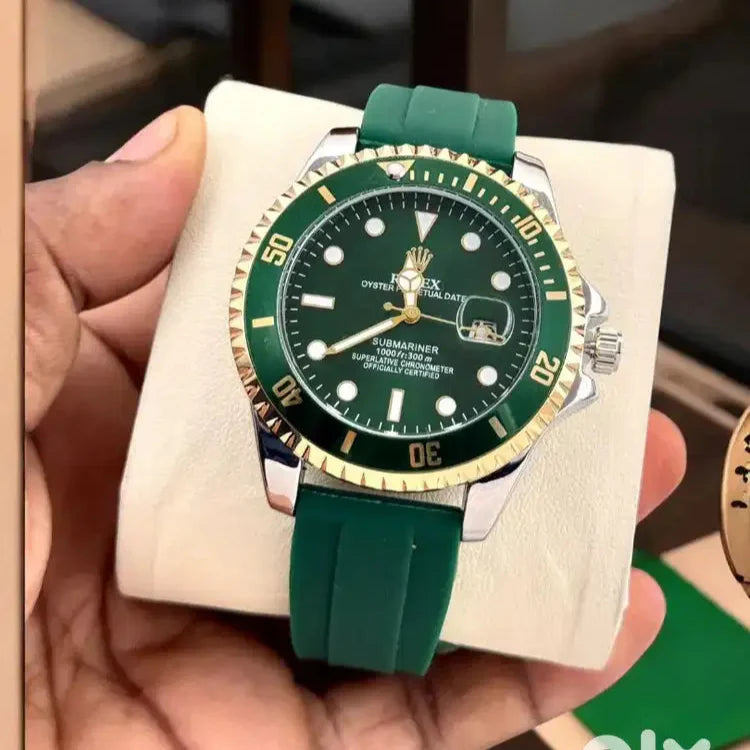 Role_x Submarine Green 2Tone Belt Watch