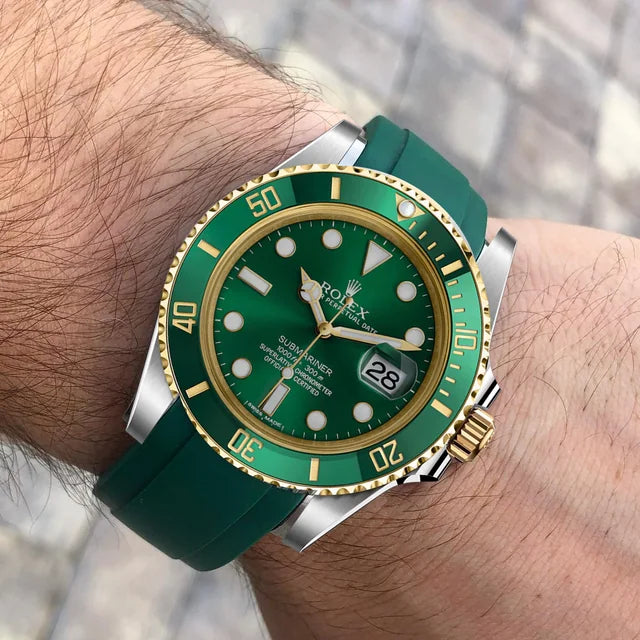 Role_x Submarine Green 2Tone Belt Watch