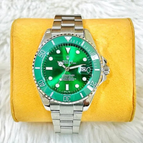 Submarine Silver/Green Watch