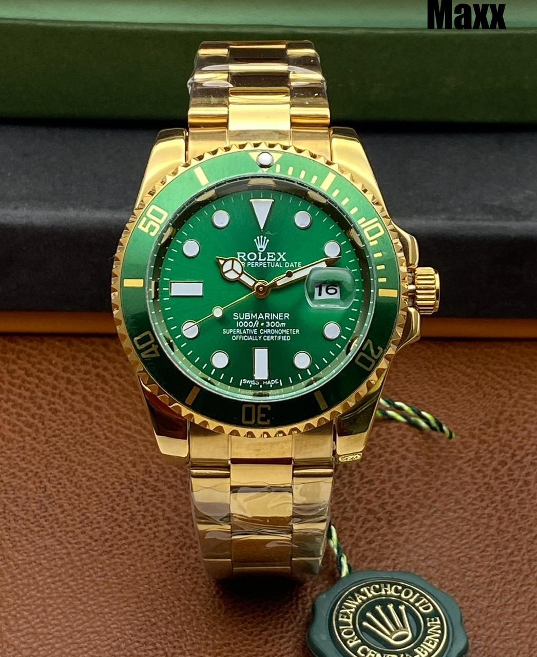 Role_x Submarine Gold/Green Watch
