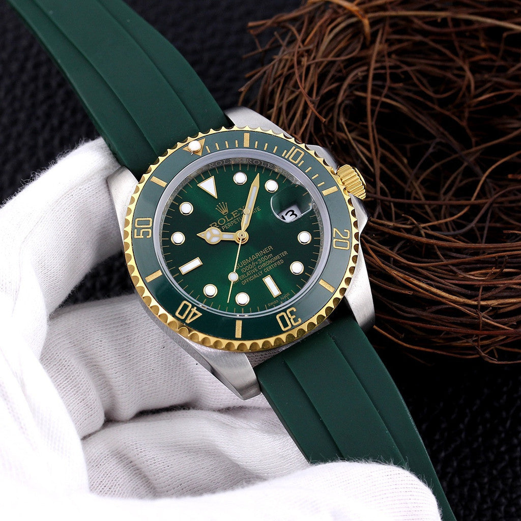 Role_x Submarine Green 2Tone Belt Watch