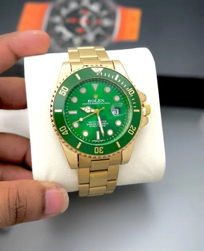 Role_x Submarine Gold/Green Watch
